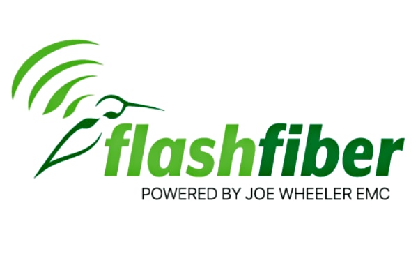 JWEMC Flash Fiber Logo, a sponsor for the gmcba home and garden show.
