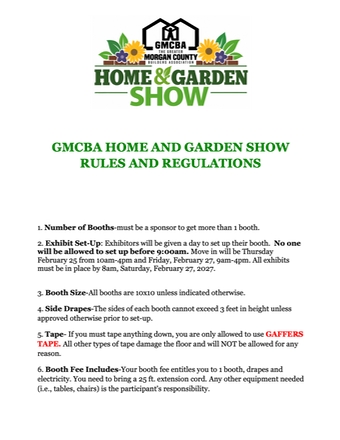 GMCBA 2027 North Alabama Home and Garden Show Rules.